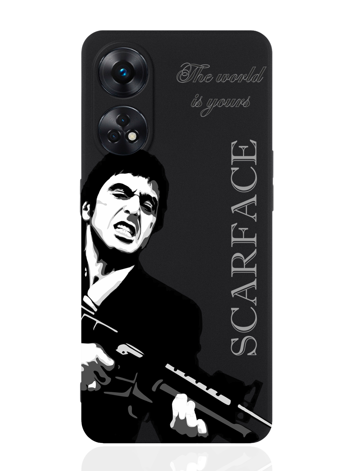

Чехол для Oppo Reno 8T Scarface Tony Montana, Серый;черный