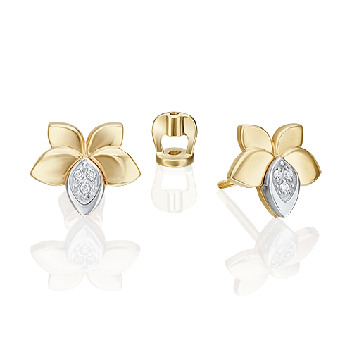 

Серьги из комбинированного золота с бриллиантом PLATINA jewelry 02-5018-00-101-1121, 02-5018-00-101-1121