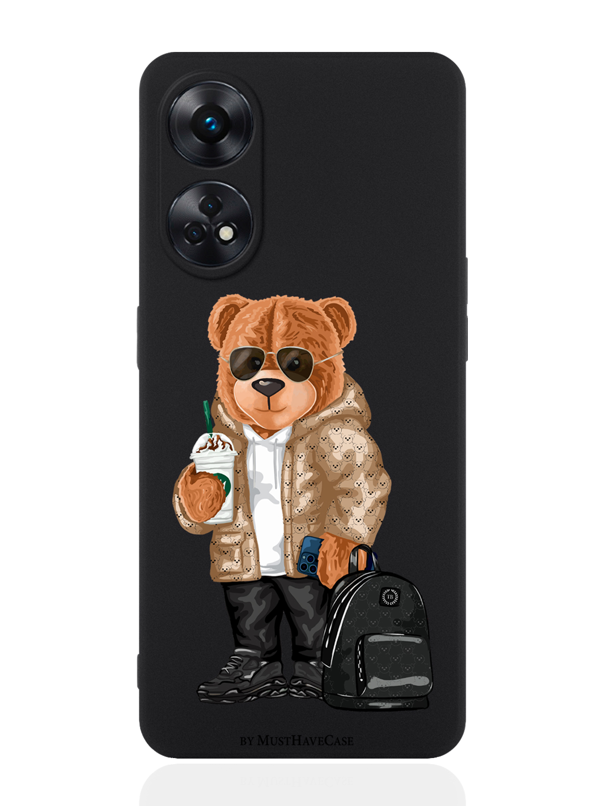 

Чехол для Oppo Reno 8T Tony Style в очках черный, Коричневый;черный;белый