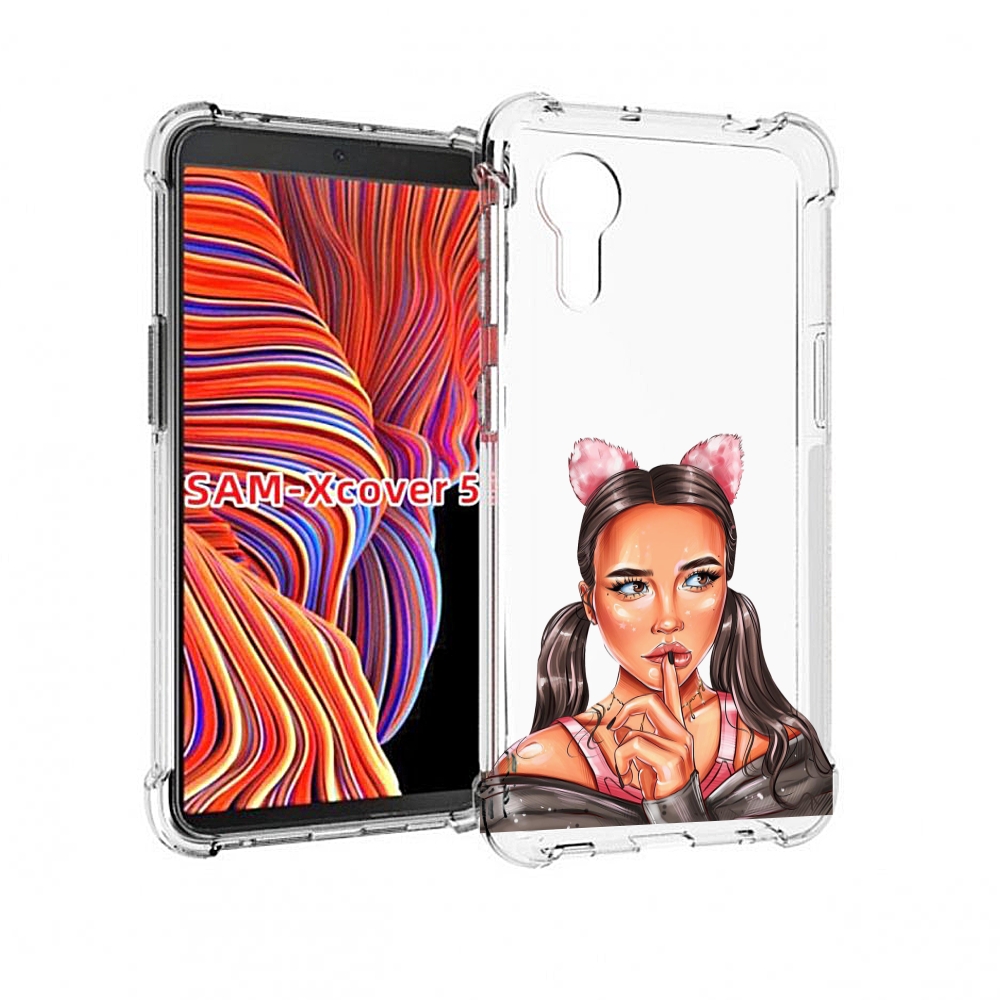 

Чехол MyPads девушка-тихо женский для Samsung Galaxy Xcover 5, Прозрачный, Tocco