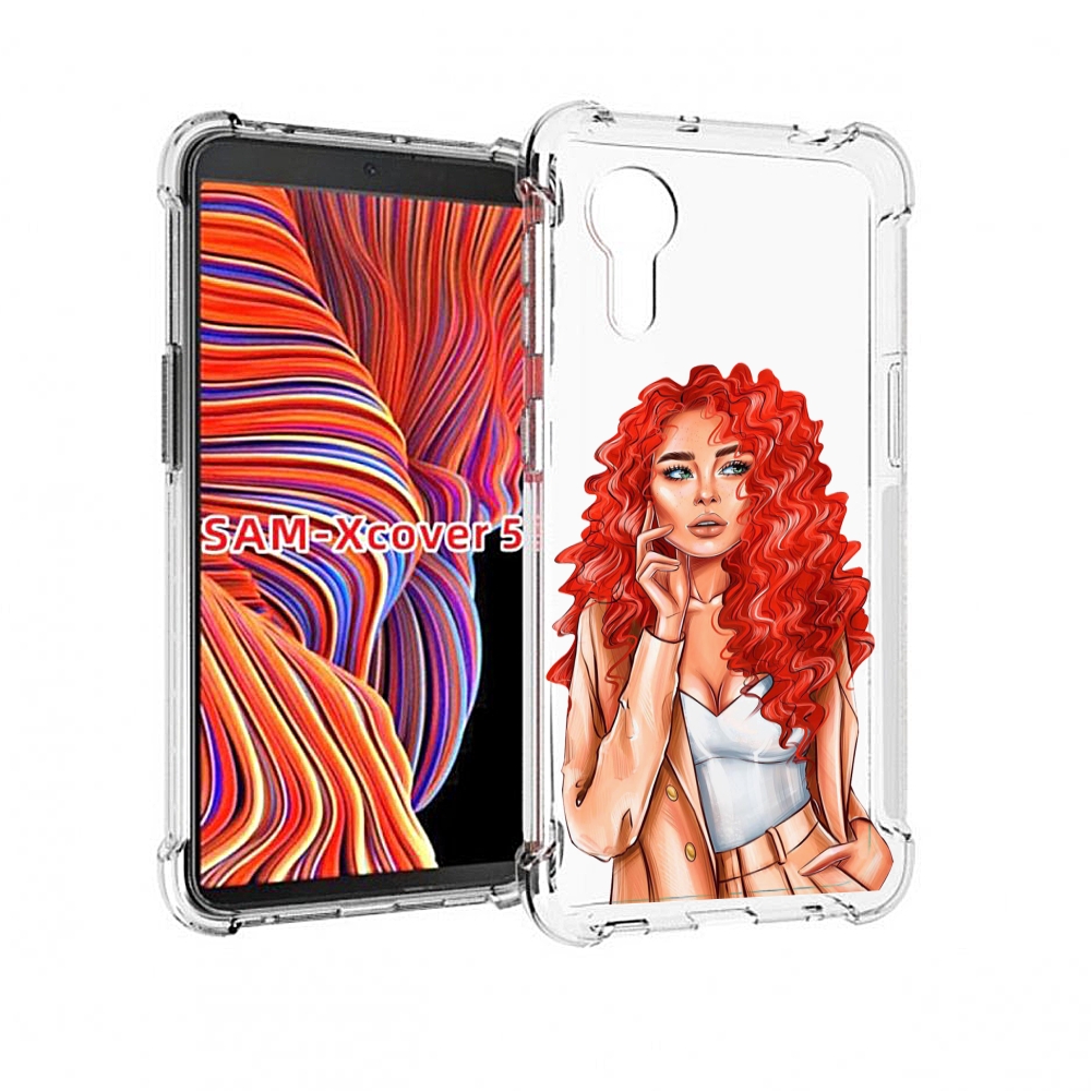 

Чехол MyPads девушка-с-яркими-волосами женский для Samsung Galaxy Xcover 5, Прозрачный, Tocco