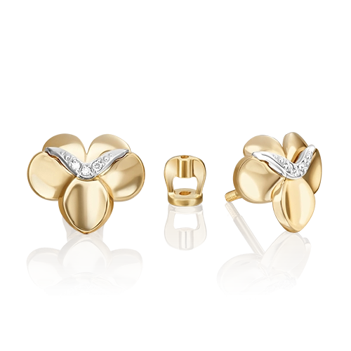

Серьги из комбинированного золота с бриллиантом PLATINA jewelry 02-4999-00-101-1121, 02-4999-00-101-1121