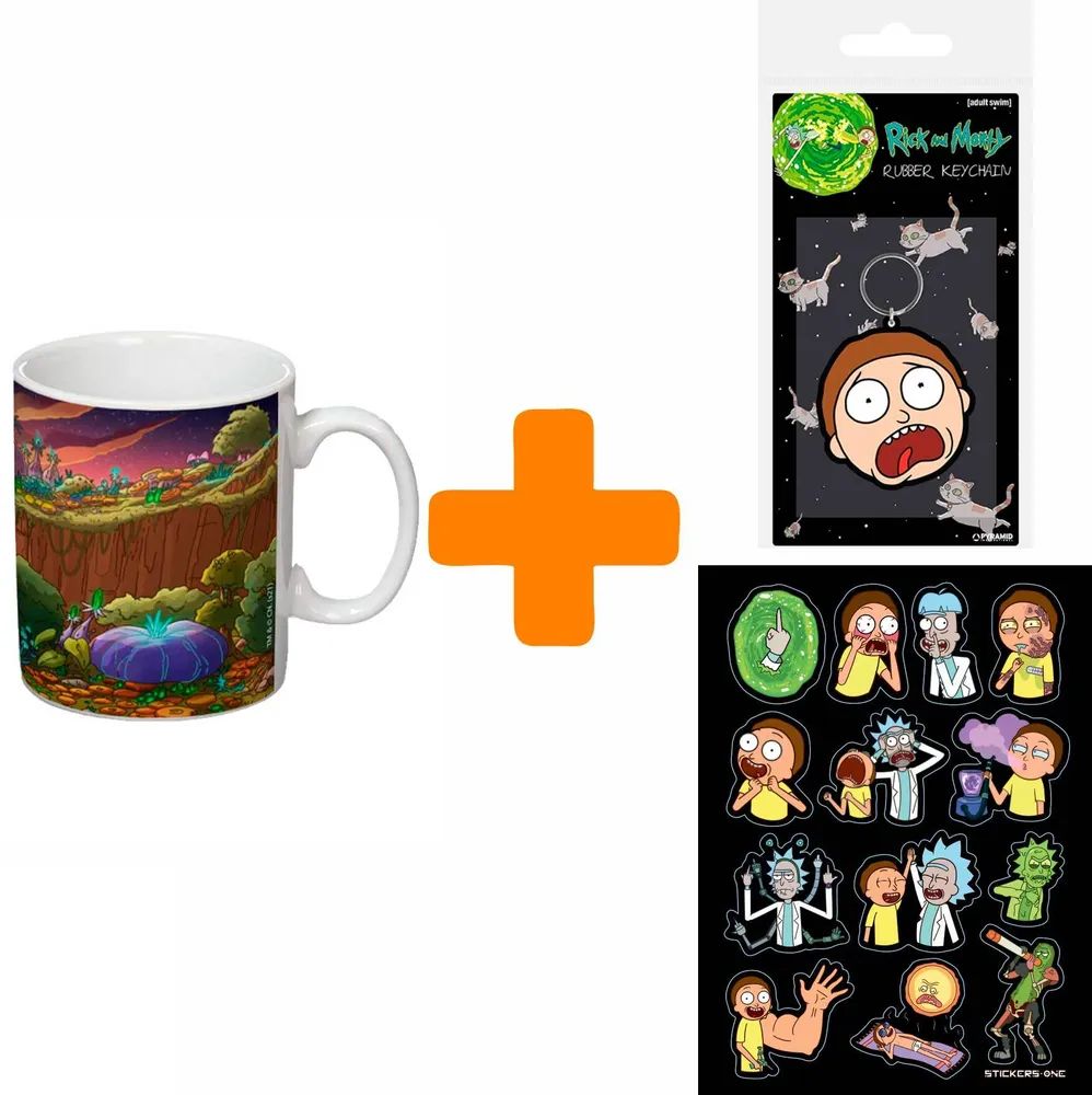 

Подарочный набор Rick And Morty (термо-кружка, брелок, стикерпак)