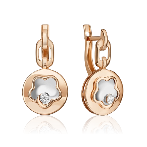 

Серьги из комбинированного золота с бриллиантом PLATINA jewelry 02-4987-00-101-1111, 02-4987-00-101-1111