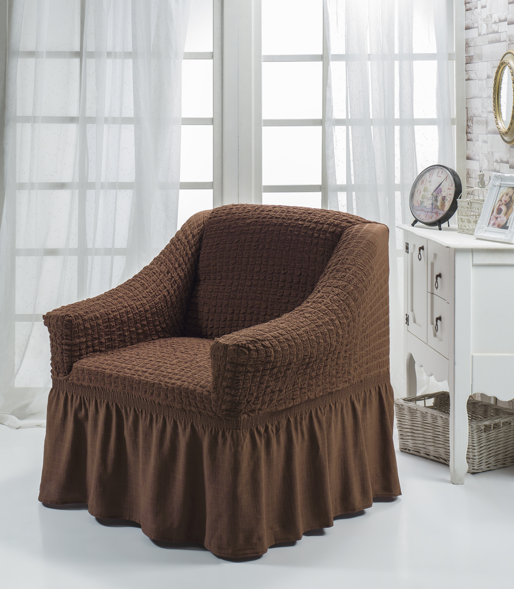 фото Чехол для кресла "стамбул" коричневый karna