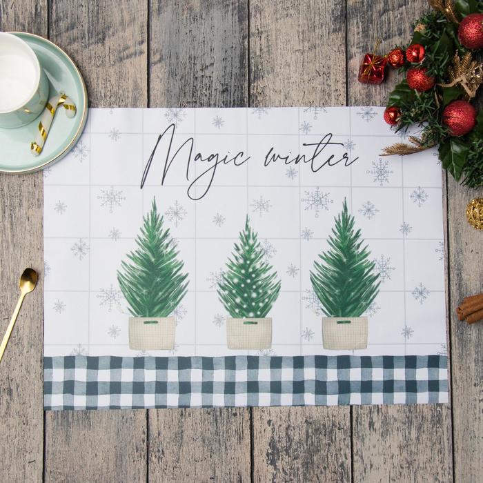 

Салфетка на стол "Magic winter" 30х40см, 100% п/э, оксфорд 420 г/м2, Разноцветный