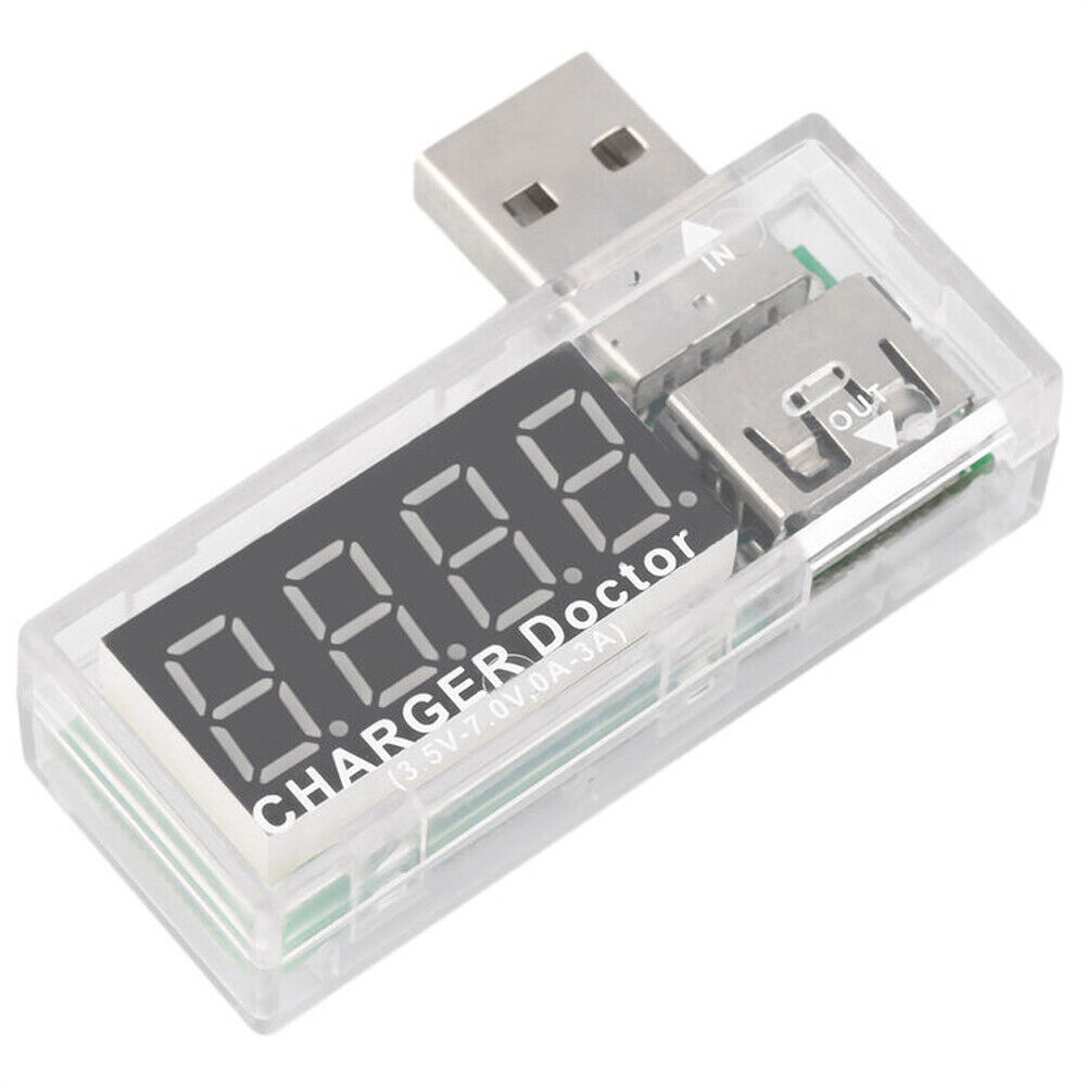 Тестер-индикатор USB зарядных устройств угловой белый