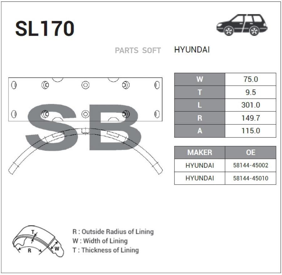 SANGSIN BRAKE Накладка тормозная SANGSIN BRAKE SL170