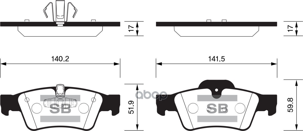 

Комплект тормозных колодок SANGSIN BRAKE SP2190