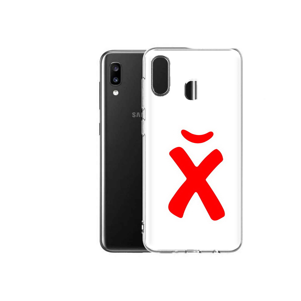 

Чехол MyPads Tocco для Samsung Galaxy A20 абстракция буква х, Прозрачный, Tocco