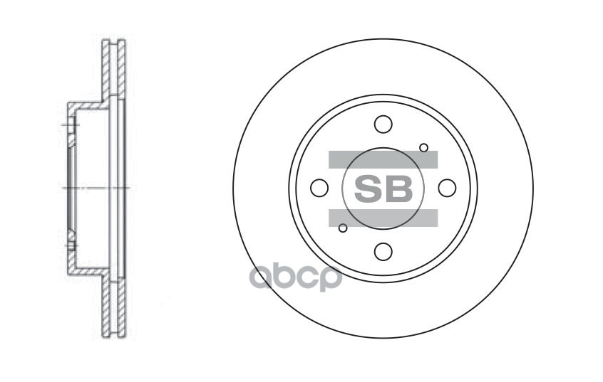 фото Диск тормозной sangsin brake sd4303