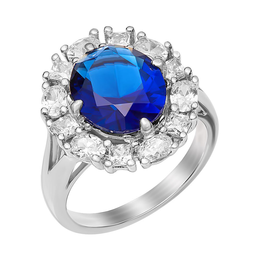 

Кольцо женское из серебра с сапфиром, фианитом 585Gold 701002502, р, 701002502