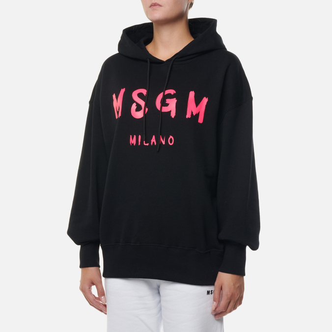 

Худи женское MSGM 3341MDM515 227799 99 черное S, 3341MDM515 227799 99