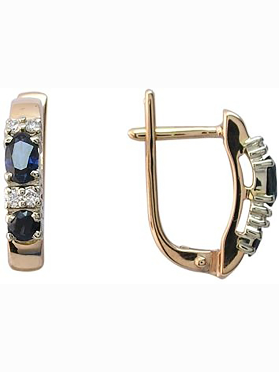 

Серьги из красного золота с сапфирами и бриллиантами Master Brilliant 2-104-642-02, 2-104-642-02