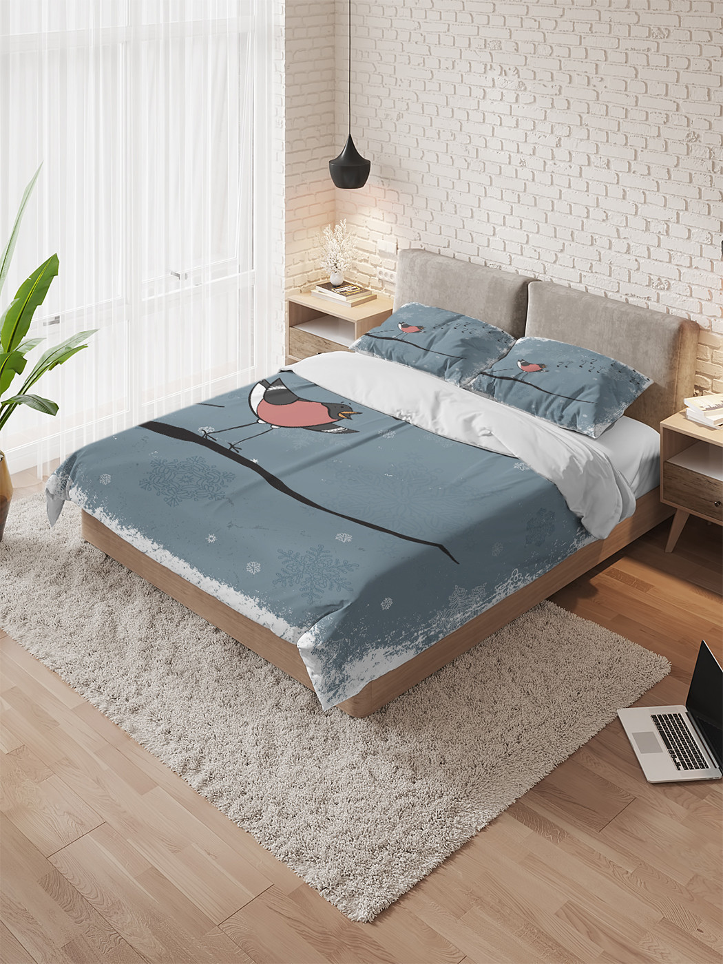 bls_21425_single Комплект постельного белья, 1,5-спальный (пододеяльник+2 наволочки)