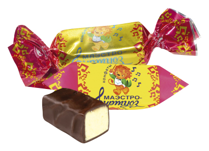 

Конфеты помадные Конфил Маэстро-виртуоз с вафельной крошкой в шоколадной глазури
