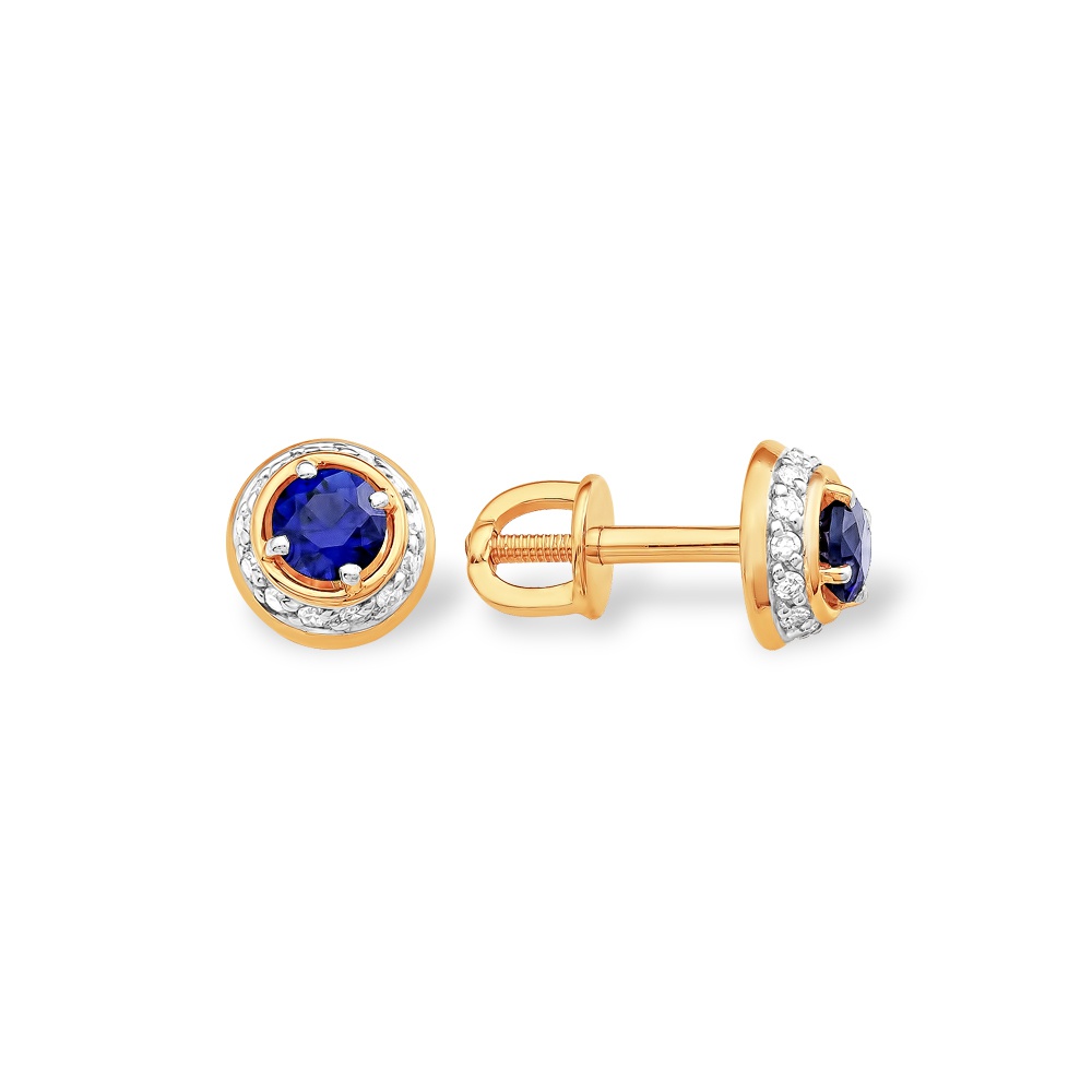 

Серьги из красного золота с сапфиром, бриллиантом 585Gold 102007209, 102007209