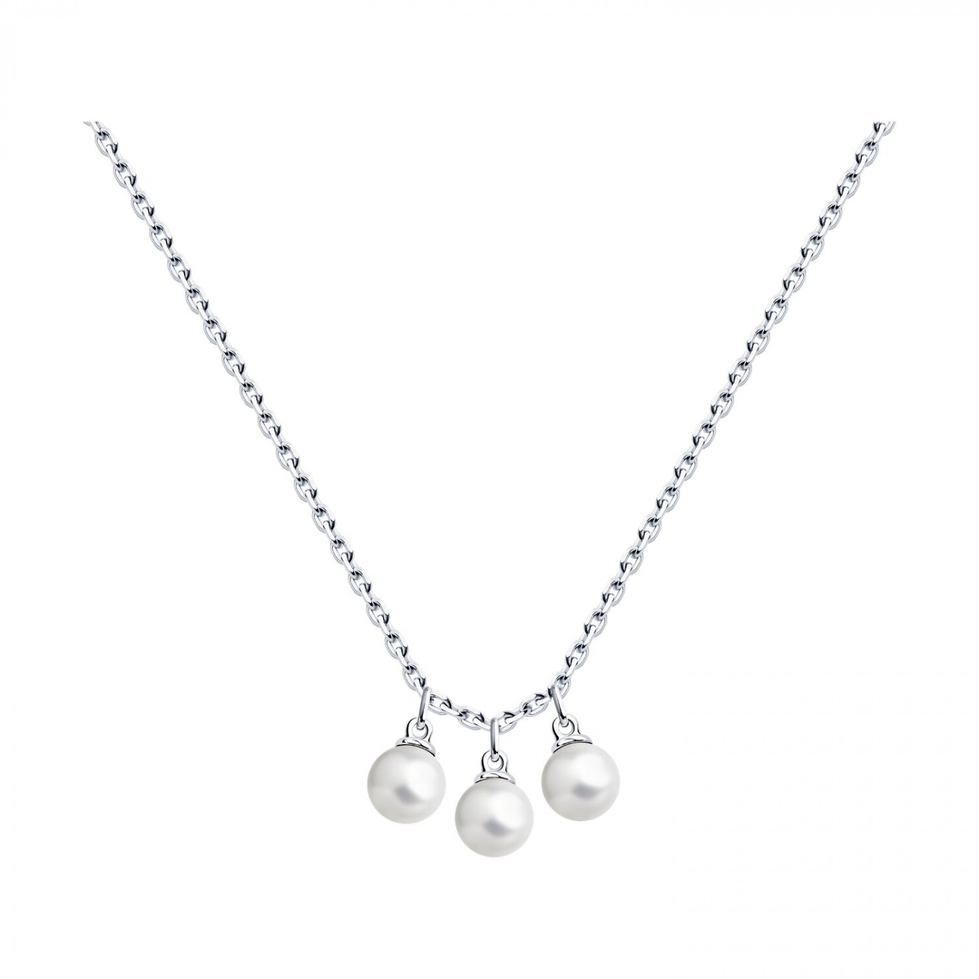 

Колье из серебра 50 см Golden Eagle 94070496, жемчуг искусственный, 94070496