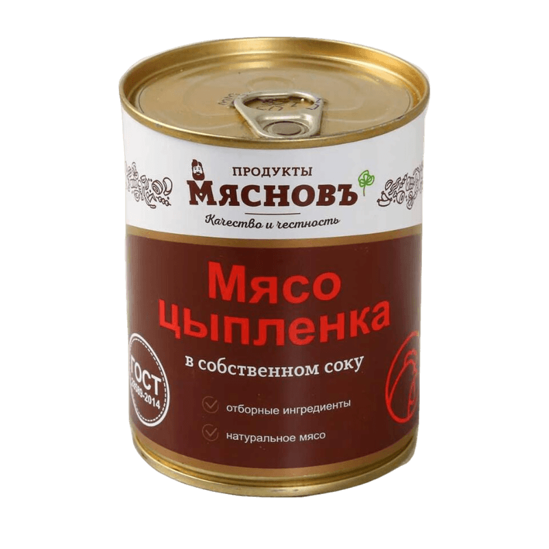 Мясо цыпленка МясновЪ БУФЕТ в собственном соку 350 г