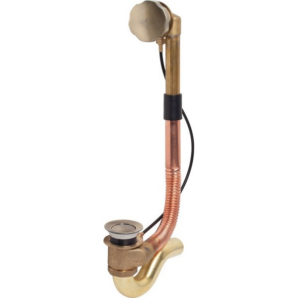 Сифон для ванны полуавтомат KAISER 8003An Antique, цвет бронза