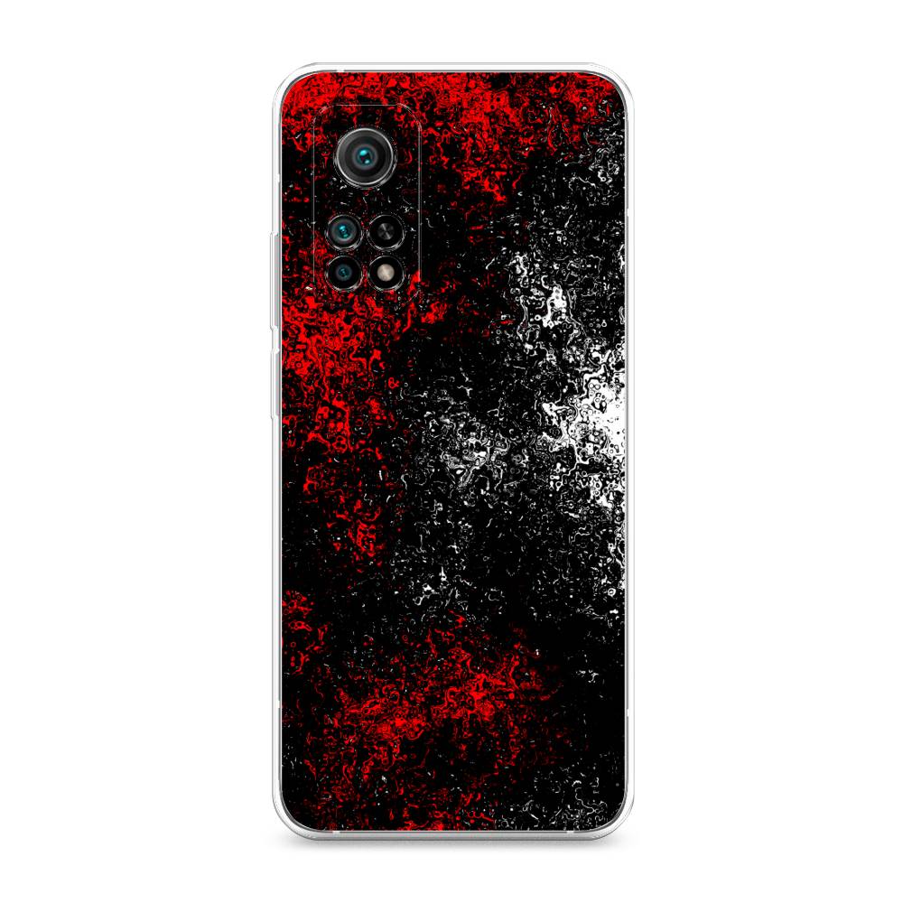 

Чехол на Xiaomi Mi 10T "Монотипия", Красный;черный;белый, 39350-3