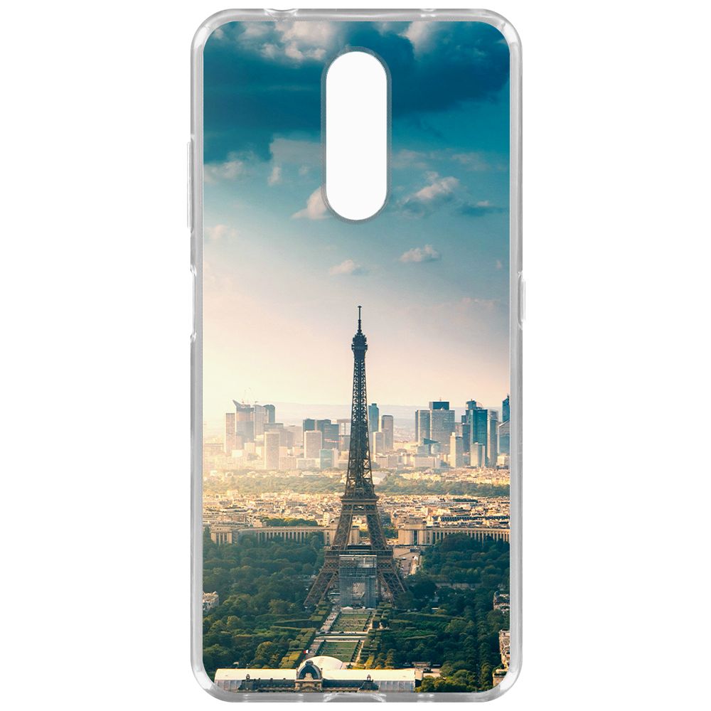 Чехол-накладка Krutoff Clear Case Франция, Эйфелева Башня для Nokia 3.2