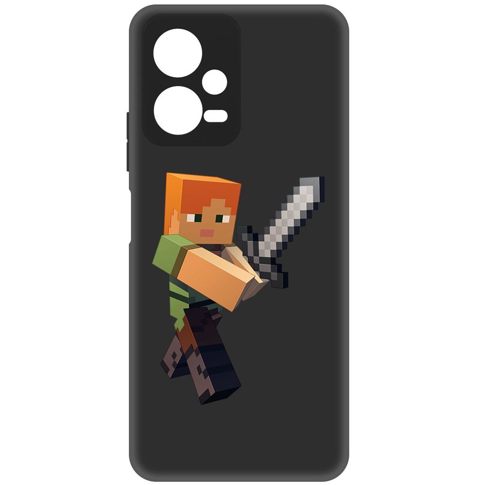 

Чехол-накладка Софт Minecraft-Алекс для Poco X5, Черный