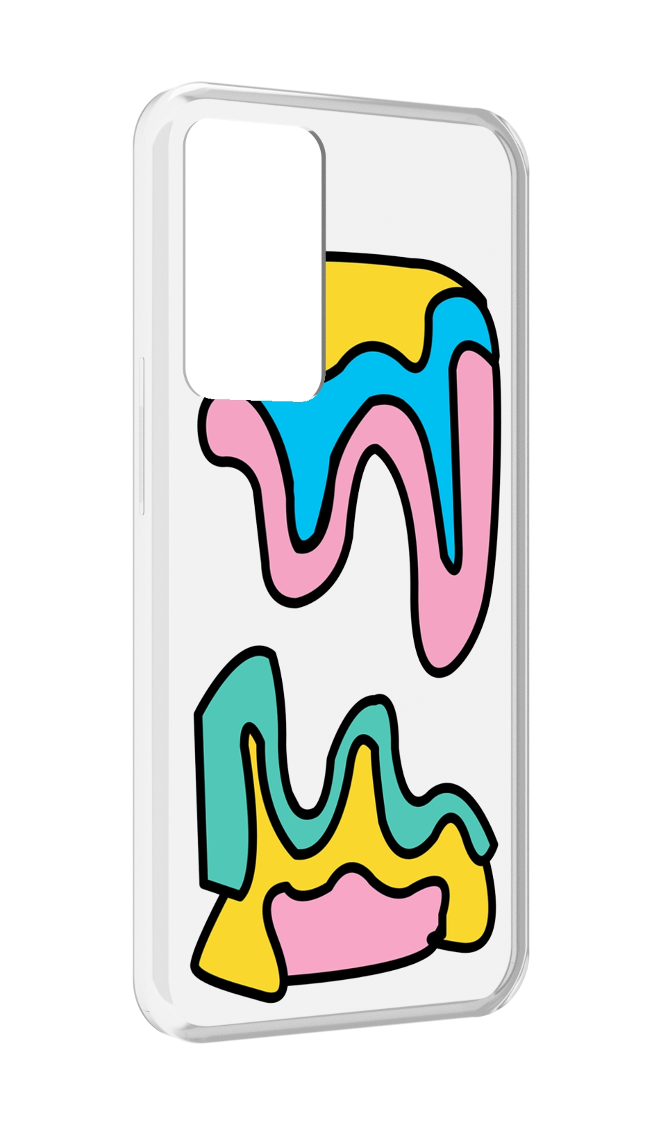 

Чехол MyPads вытекающая-абстракция для OPPO Reno 8 Lite, Прозрачный, Tocco