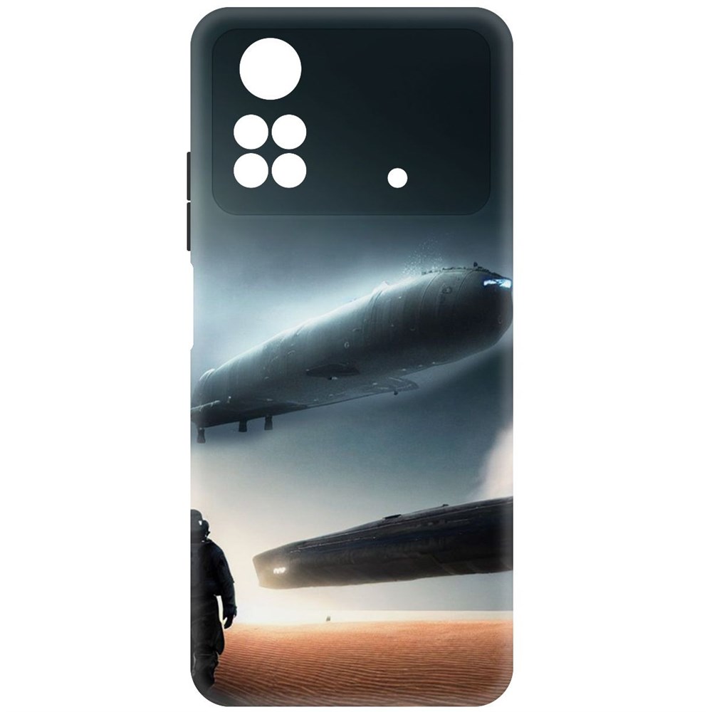 

Чехол-накладка Софт Пора лететь для Poco M4 Pro, Черный