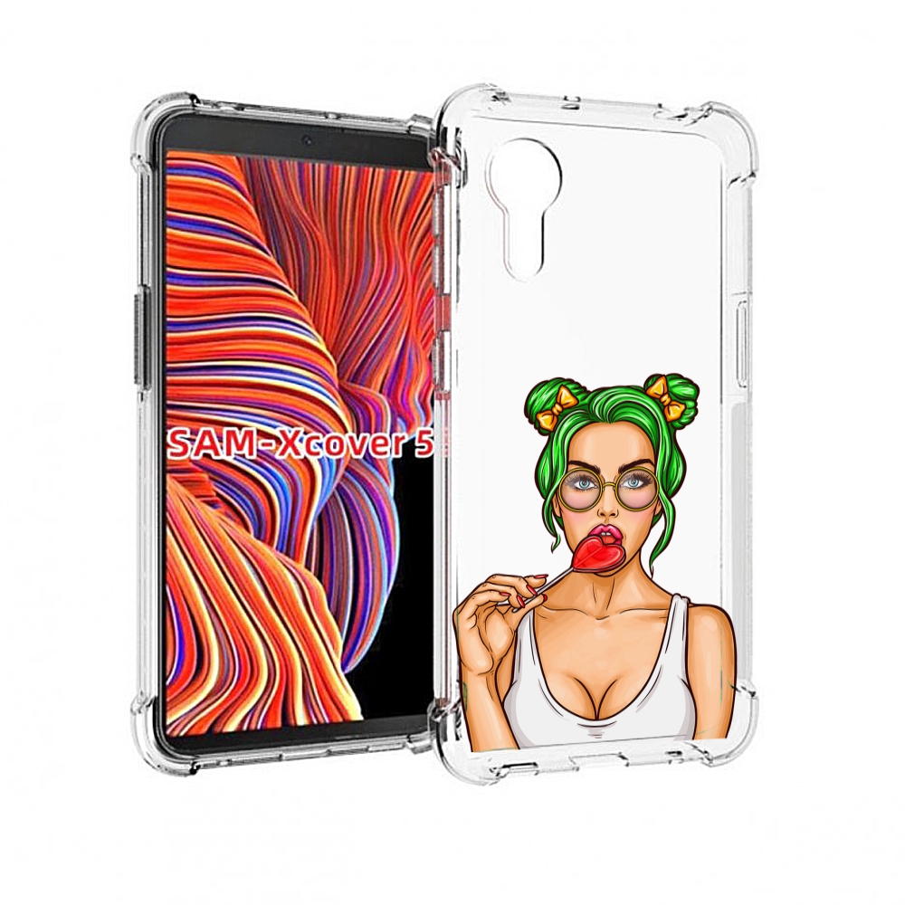 

Чехол MyPads девушка-с-чупачупсом-в-виде-сердца женский для Samsung Galaxy Xcover 5, Прозрачный, Tocco