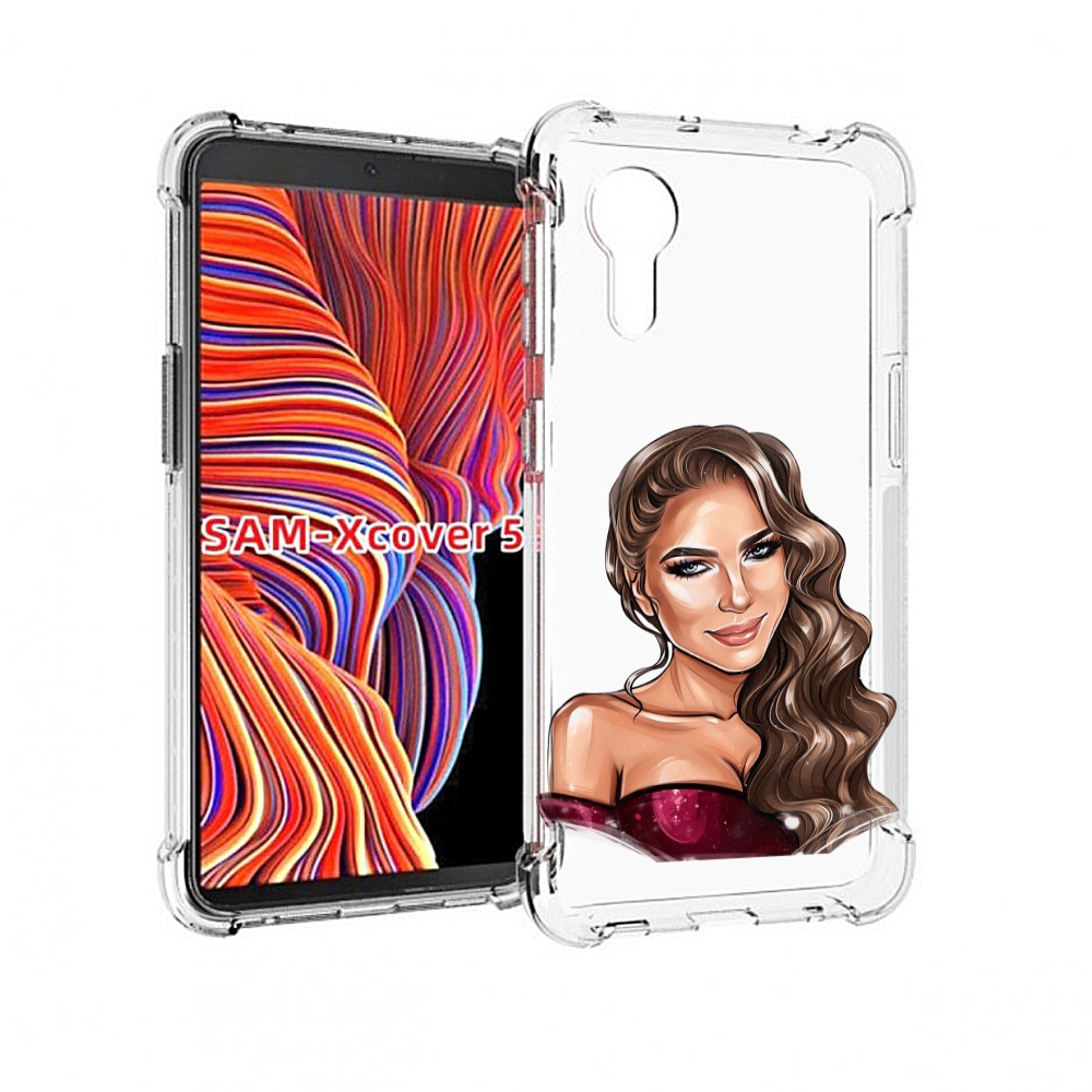 Чехол MyPads девушка-с-улыбкой женский для Samsung Galaxy Xcover 5