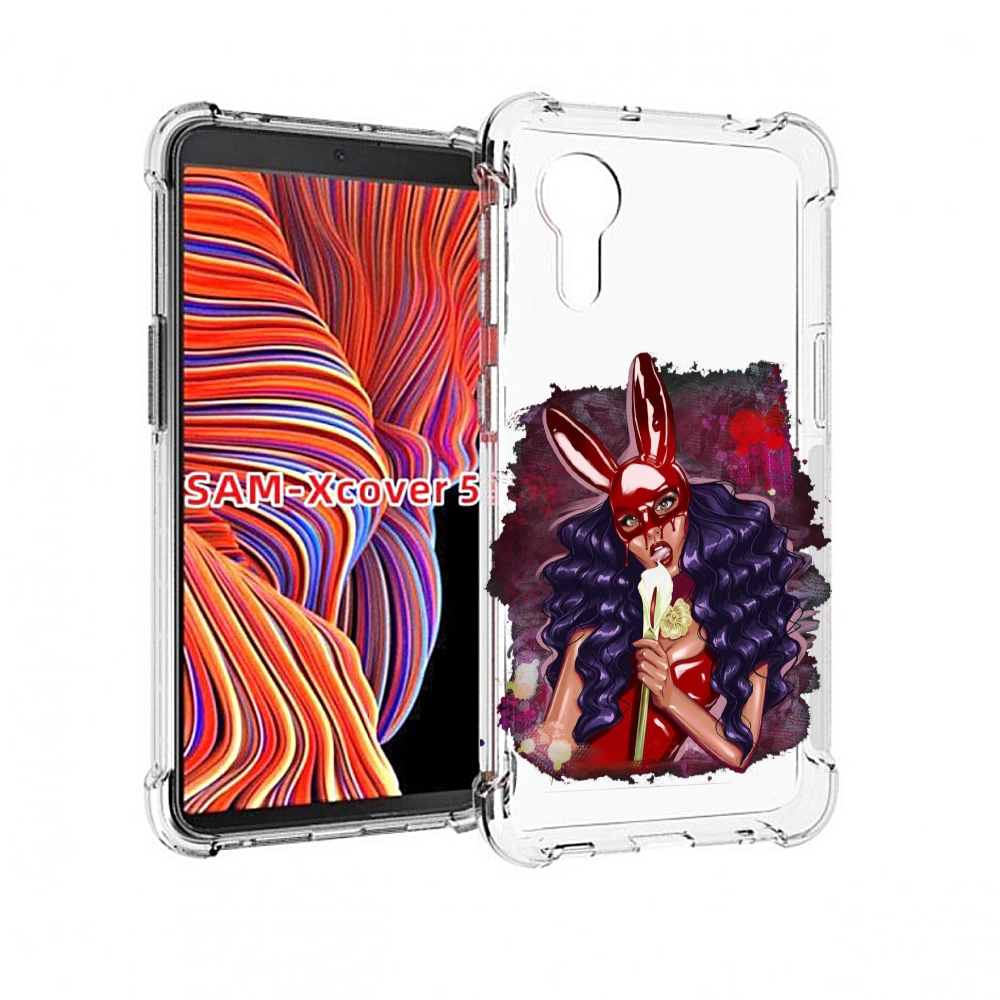 

Чехол MyPads девушка-с-текучей-маской женский для Samsung Galaxy Xcover 5, Прозрачный, Tocco