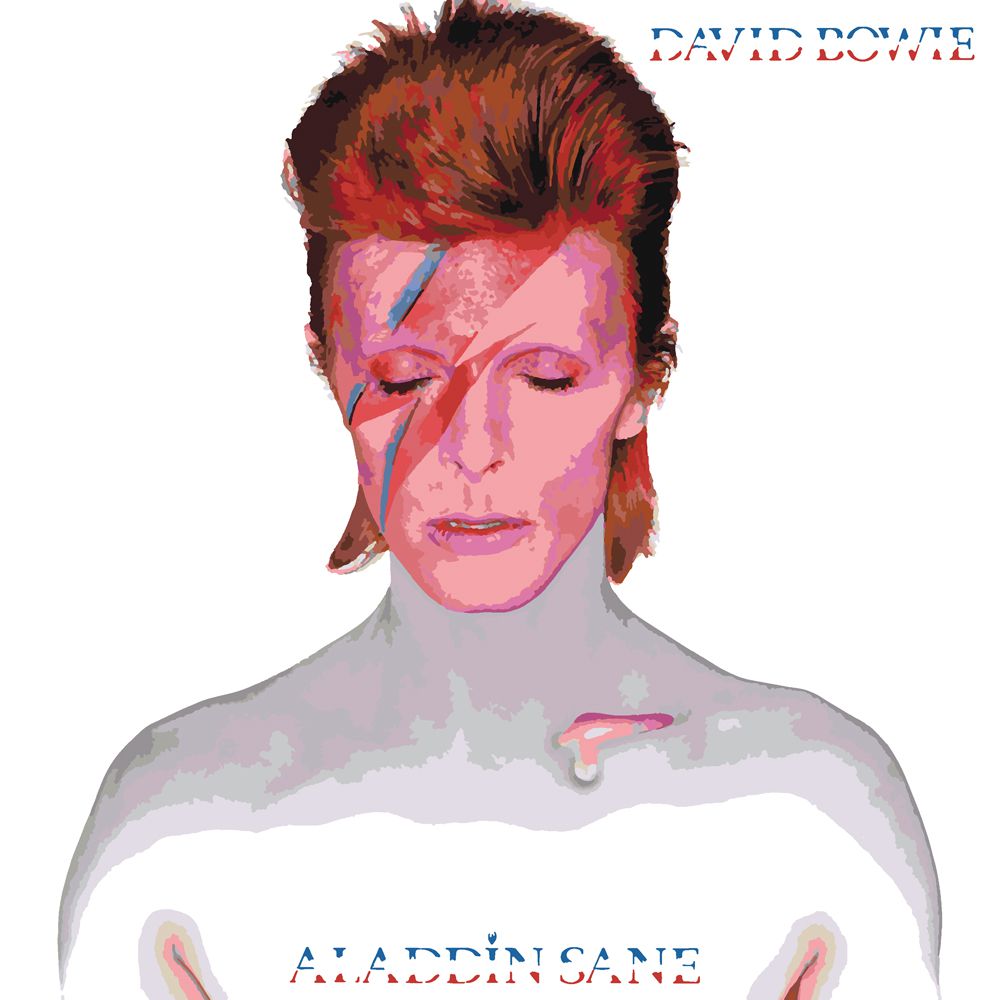 фото Картина по номерам красиво красим david bowie - aladdin sane (1973), 50 х 50 см