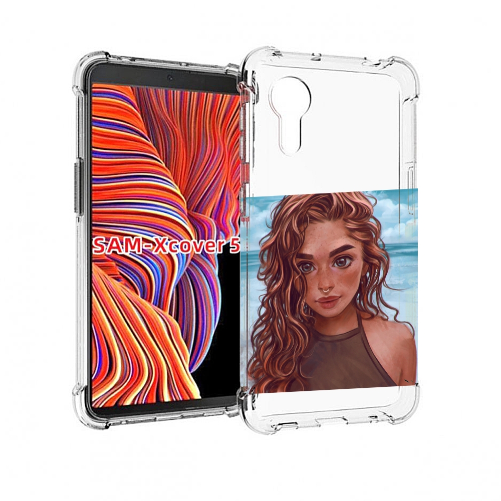Чехол MyPads девушка-с-пирсингом-на-море женский для Samsung Galaxy Xcover 5