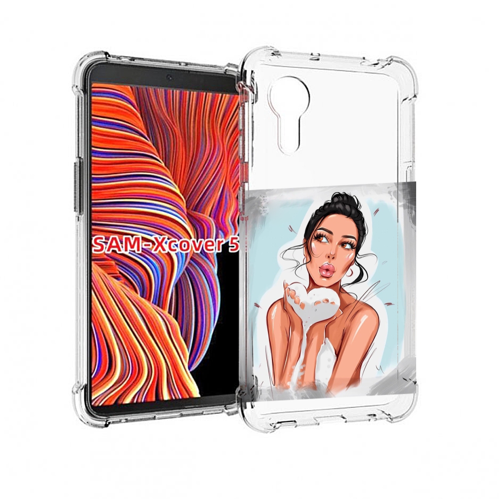 

Чехол MyPads девушка-с-пеной женский для Samsung Galaxy Xcover 5, Прозрачный, Tocco