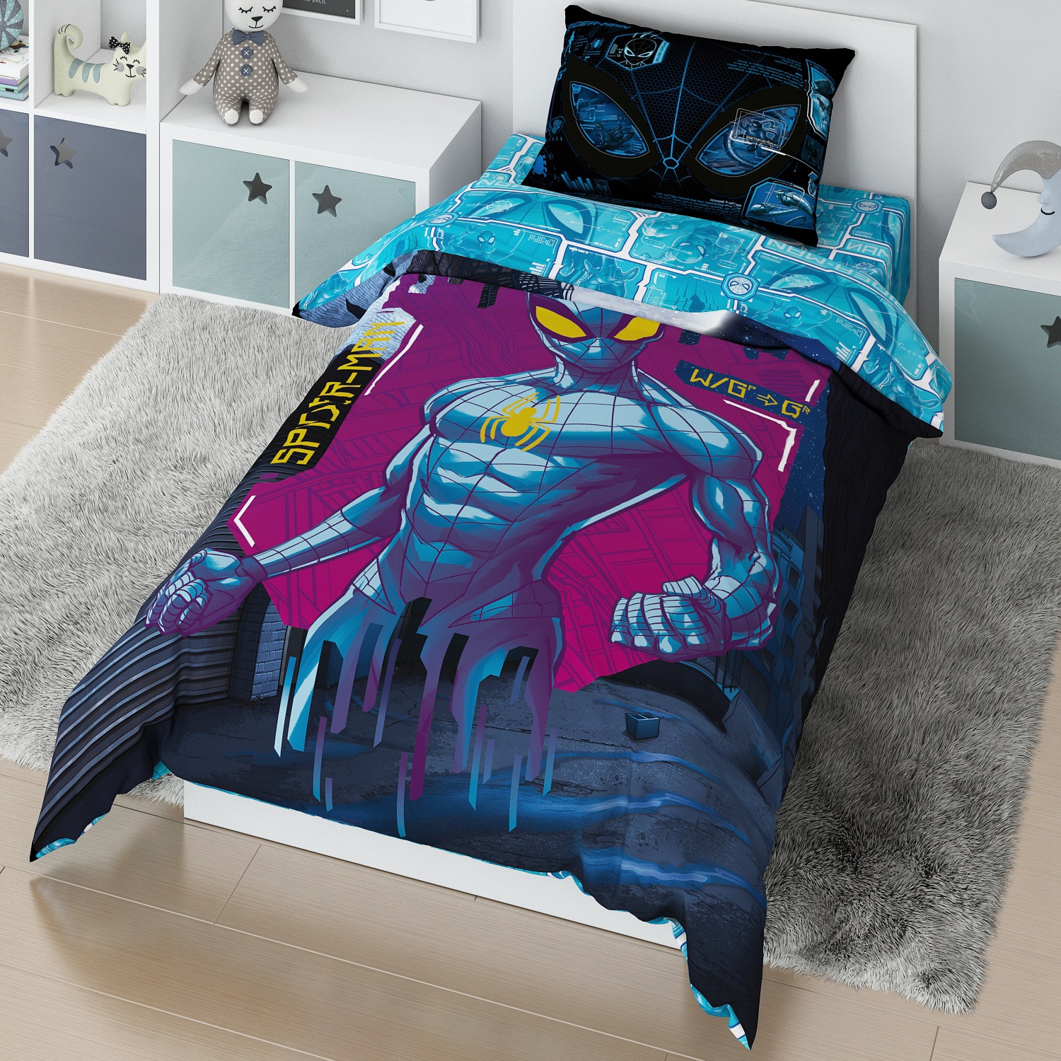 фото Комплект постельного белья marvel мстители полутороспальный spidermen matrix
