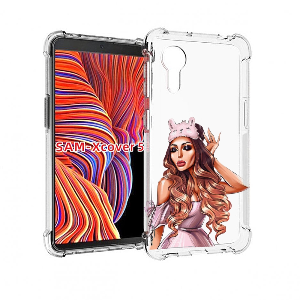 

Чехол MyPads девушка-с-маской-для-сна женский для Samsung Galaxy Xcover 5, Прозрачный, Tocco