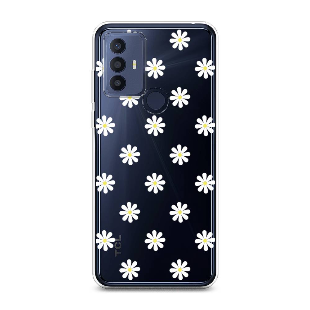 

Силиконовый чехол "Маленькие ромашки" на TCL 30E, 290450-8