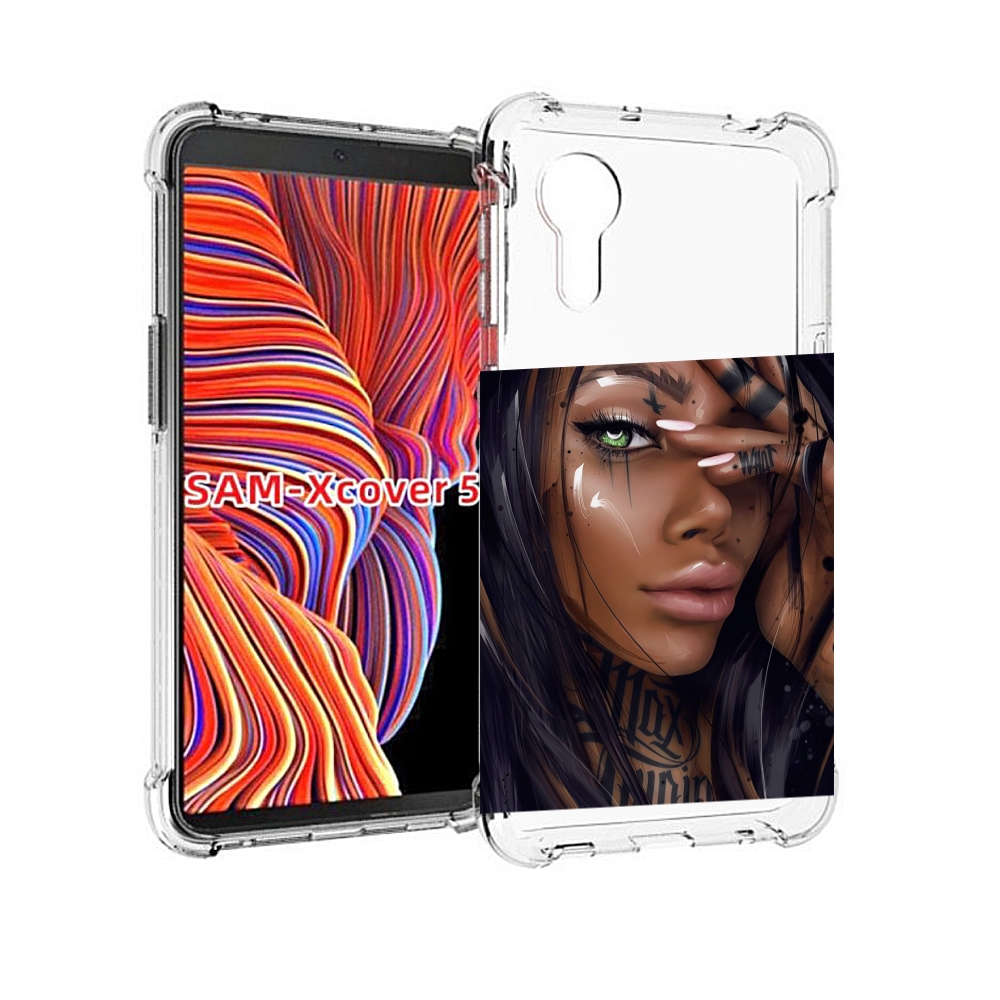 

Чехол MyPads девушка-с-зелеными-глазами-яркими для Samsung Galaxy Xcover 5, Прозрачный, Tocco