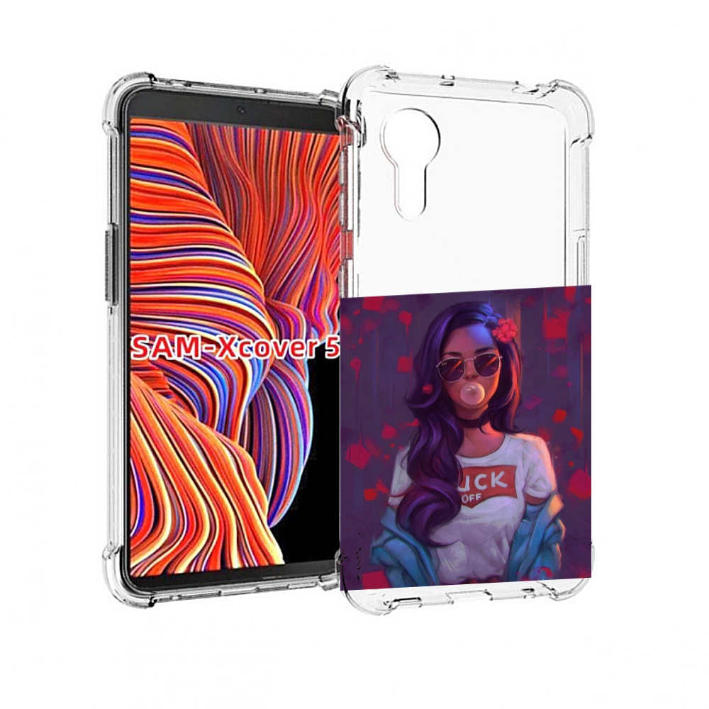 

Чехол MyPads девушка-с-жвачкой женской для Samsung Galaxy Xcover 5, Прозрачный, Tocco