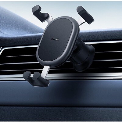 

"Name: Baseus Stable Gravitational Car Mount (Air Outlet version) Model No. : BS-CM013 Mat