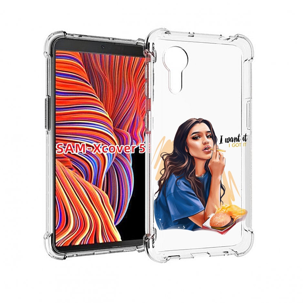 

Чехол MyPads девушка-с-едой-и-сигаретой женский для Samsung Galaxy Xcover 5, Прозрачный, Tocco