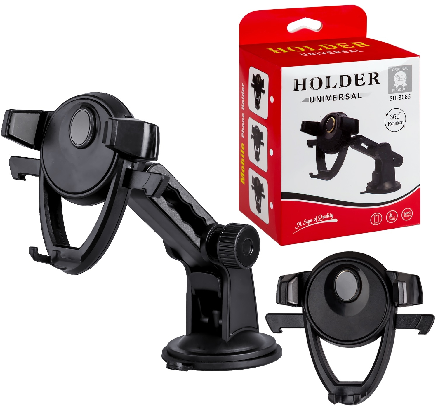 

Автомобильный держатель nobrand 360 ° SH-3085 black (Черный), SH-3085