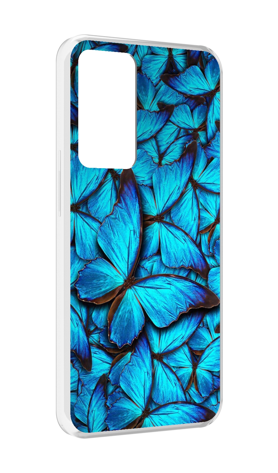 

Чехол MyPads бирюзовые бабочки для OPPO Reno 8 Lite, Прозрачный, Tocco