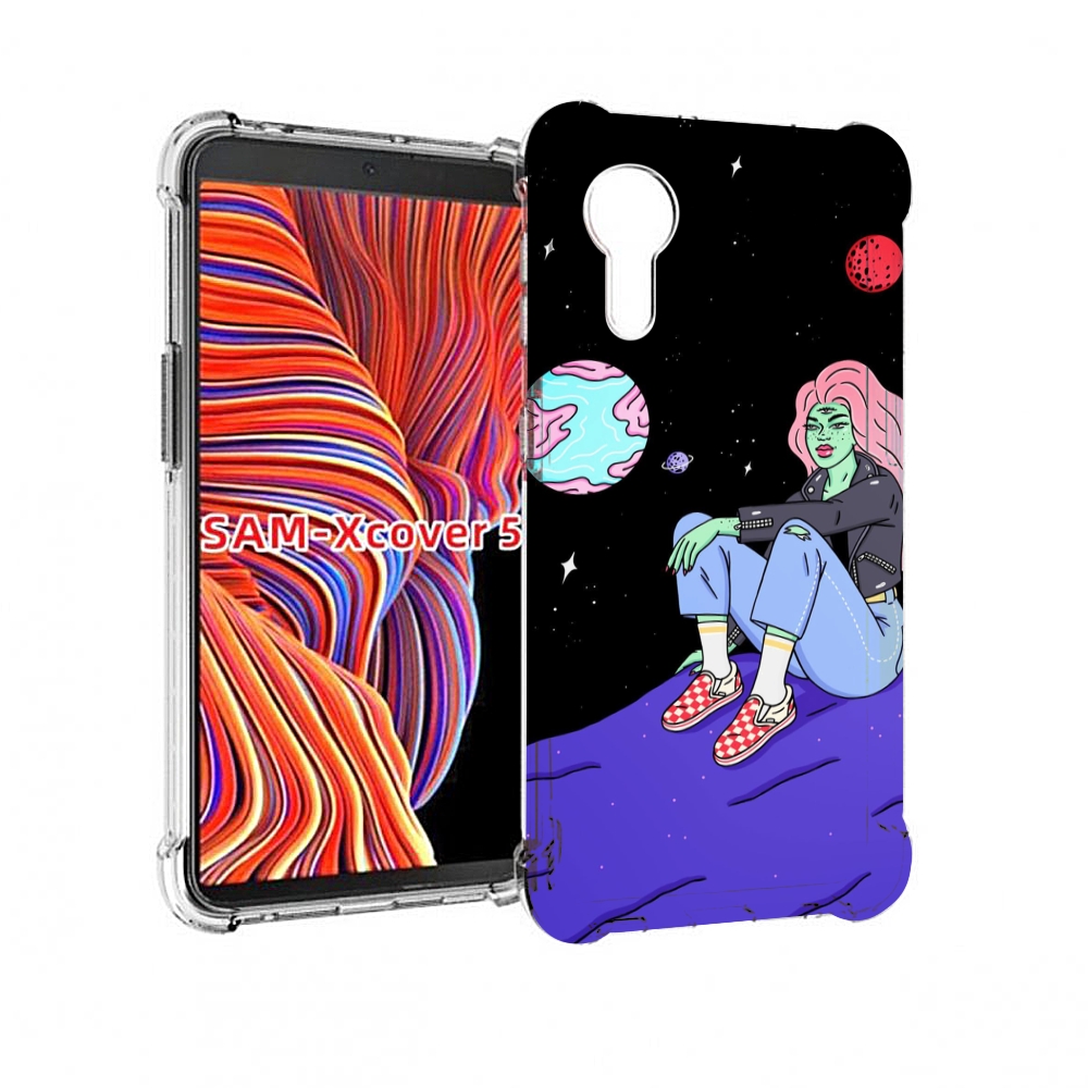 

Чехол MyPads девушка-на-луне-мультик для Samsung Galaxy Xcover 5, Прозрачный, Tocco