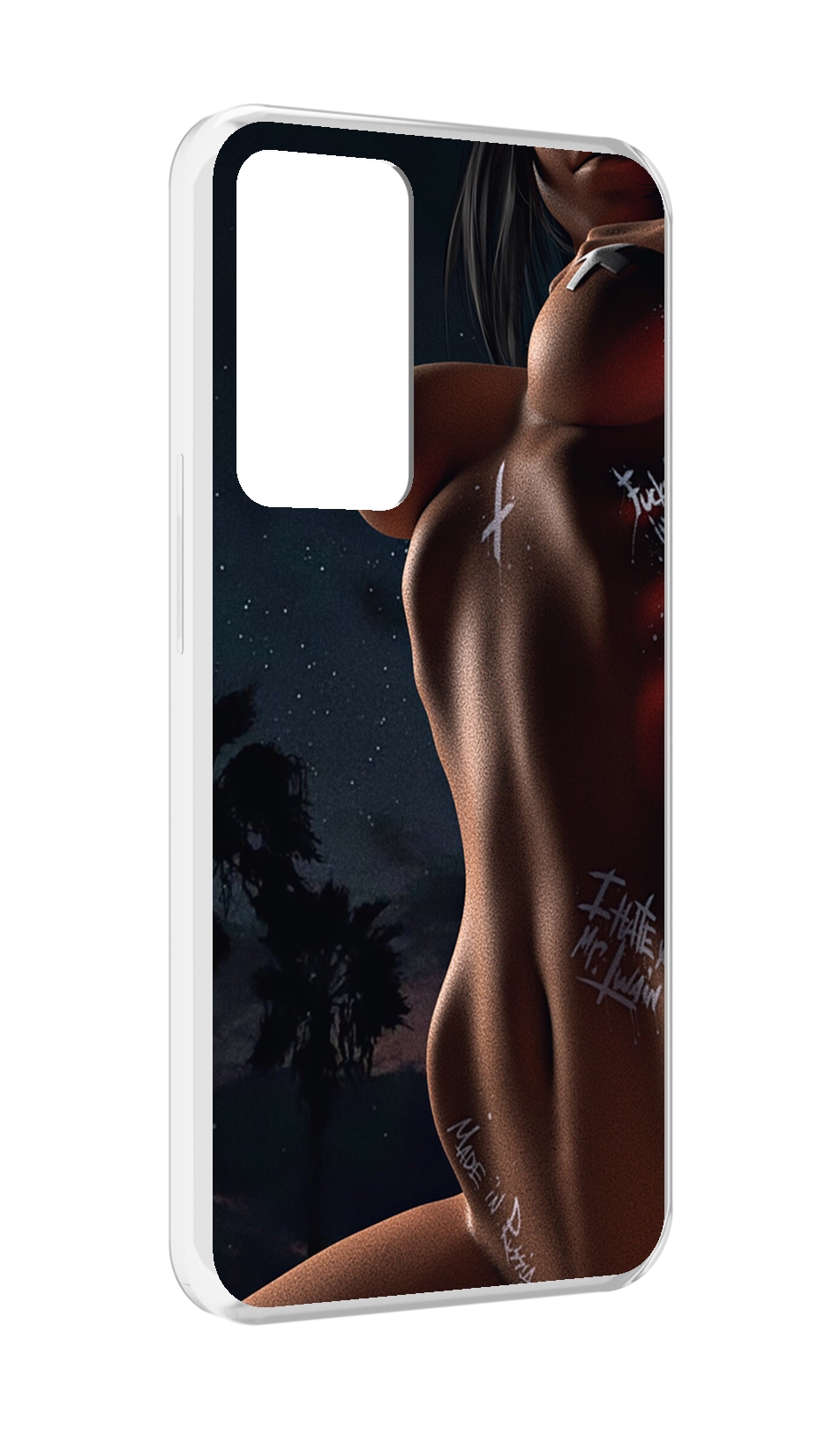 

Чехол MyPads белые-татуировки-на-теле для OPPO Reno 8 Lite, Прозрачный, Tocco