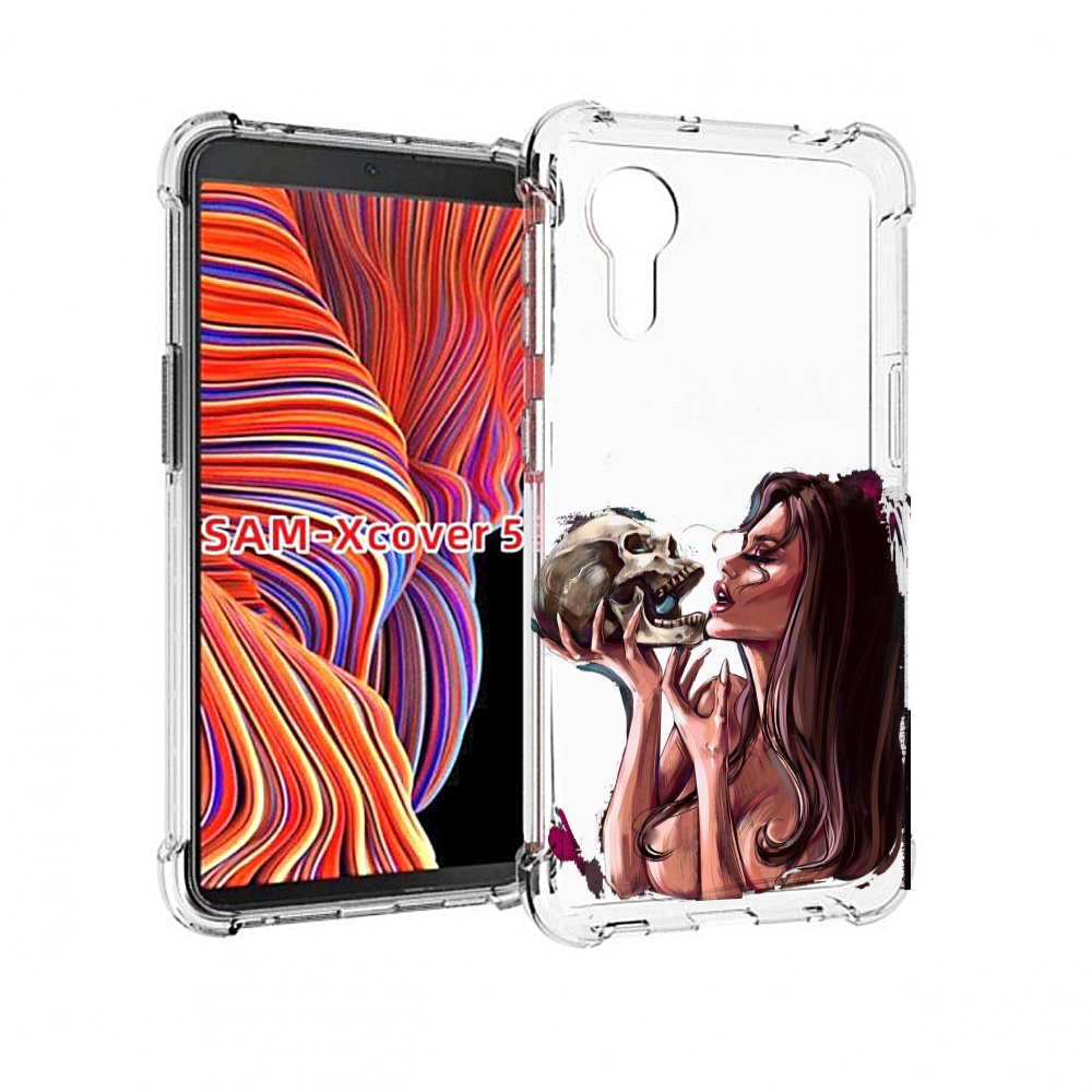 

Чехол MyPads девушка-модель-с-черепом для Samsung Galaxy Xcover 5, Прозрачный, Tocco