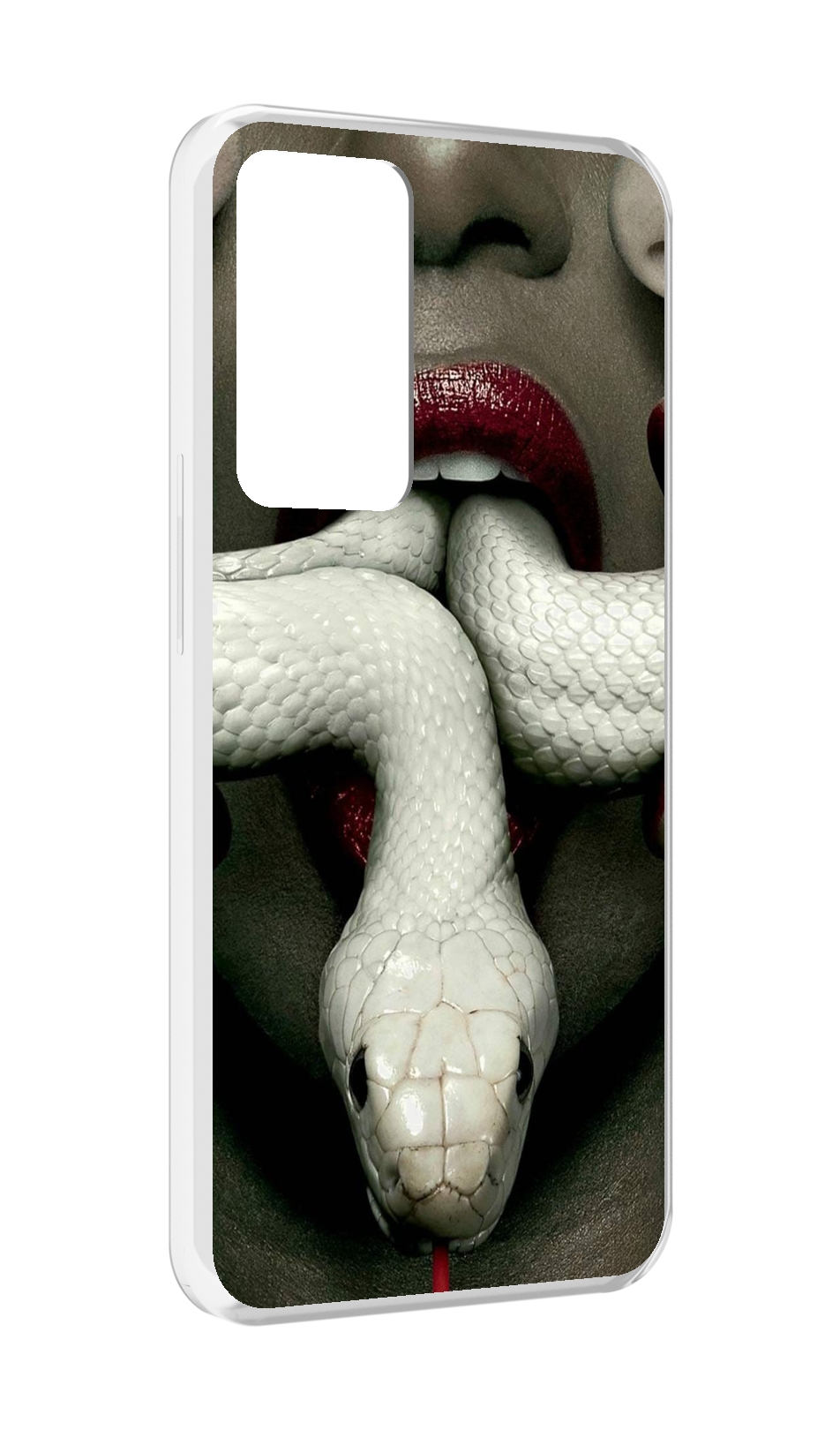 

Чехол MyPads белая-змея для OPPO Reno 8 Lite, Прозрачный, Tocco