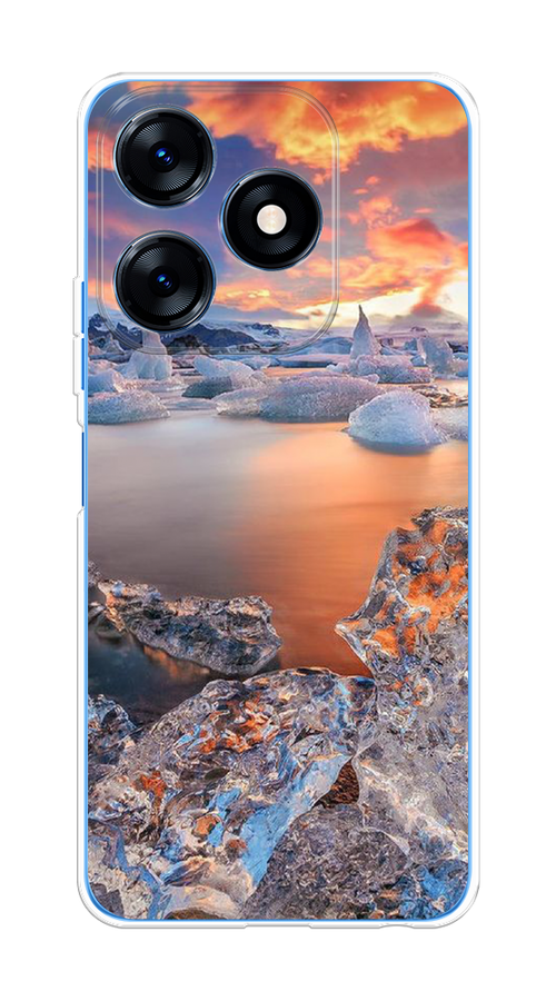 

Чехол на Tecno Spark 10/10C "Ледники", Синий;оранжевый, 303550-2