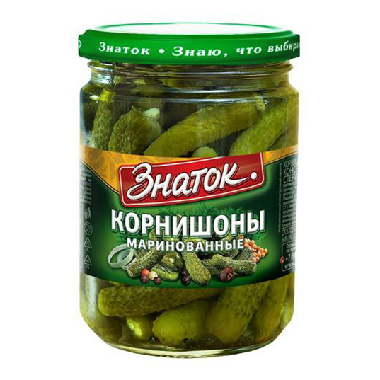 

Огурцы Знаток корнишоны маринованные 670 г